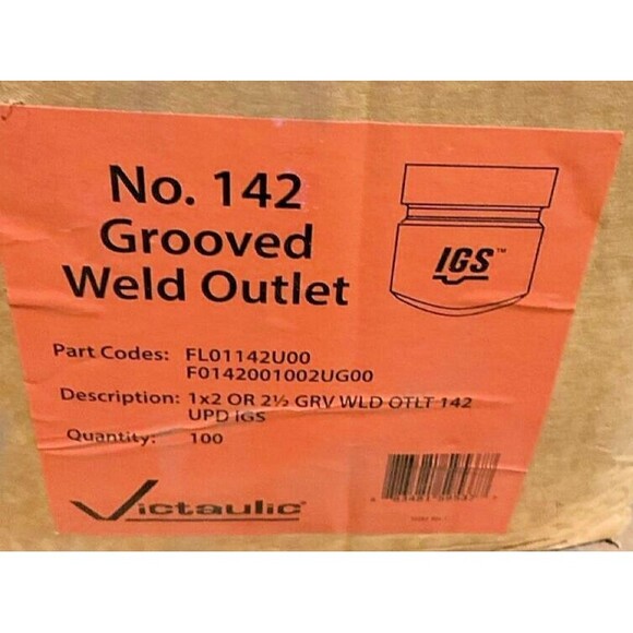 (5pc) Victaulic IGS No 142 Steel Grooved Weld Outlet 1x2 or 2.5 FL01142U00 - Picture 2 of 4